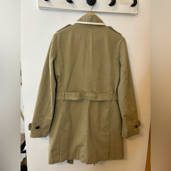 GAP Tan Khaki Double Breasted Essential Prep Trench Coat - Picture 8 of 13